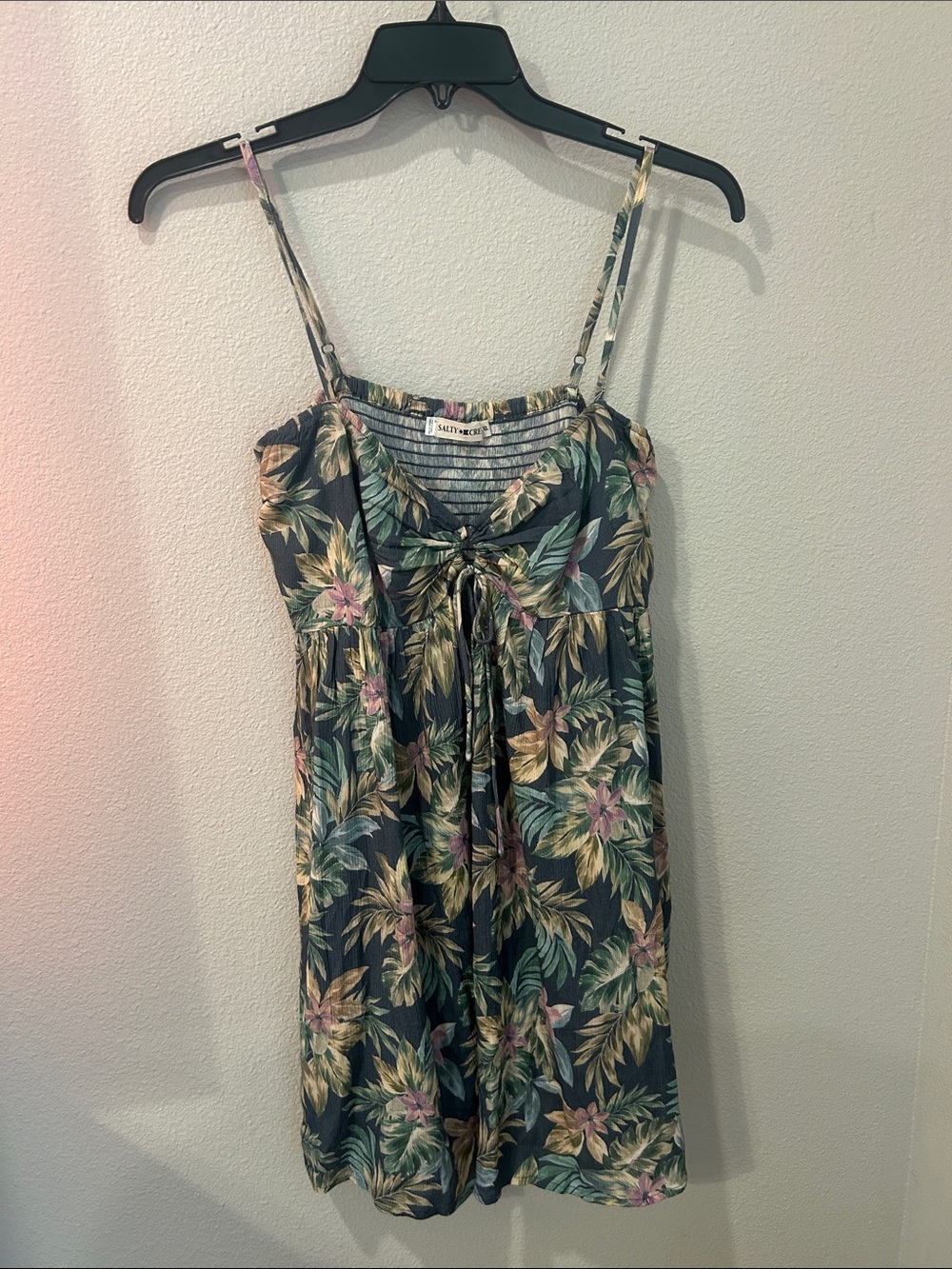 Salty Crew Tropical Floral Mini Dress in Navy, Green, Pink